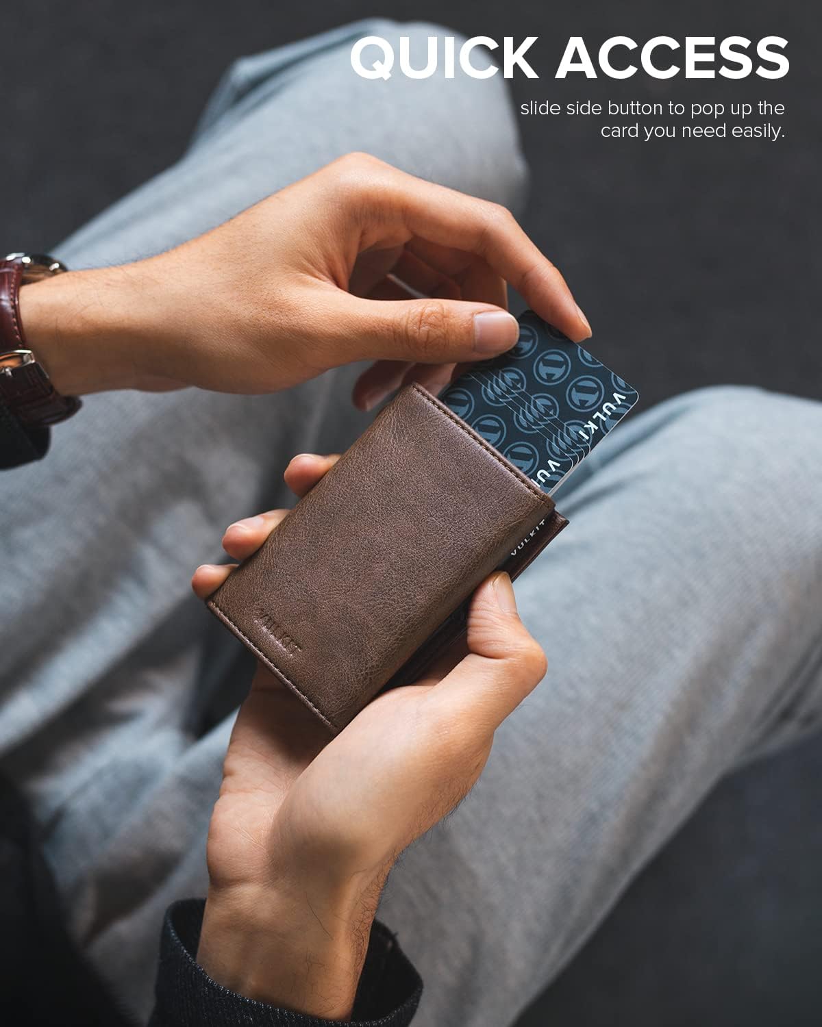 π RFID Wallet β Creditcardhouder met Pop-up Mechanisme & Echt Leer
