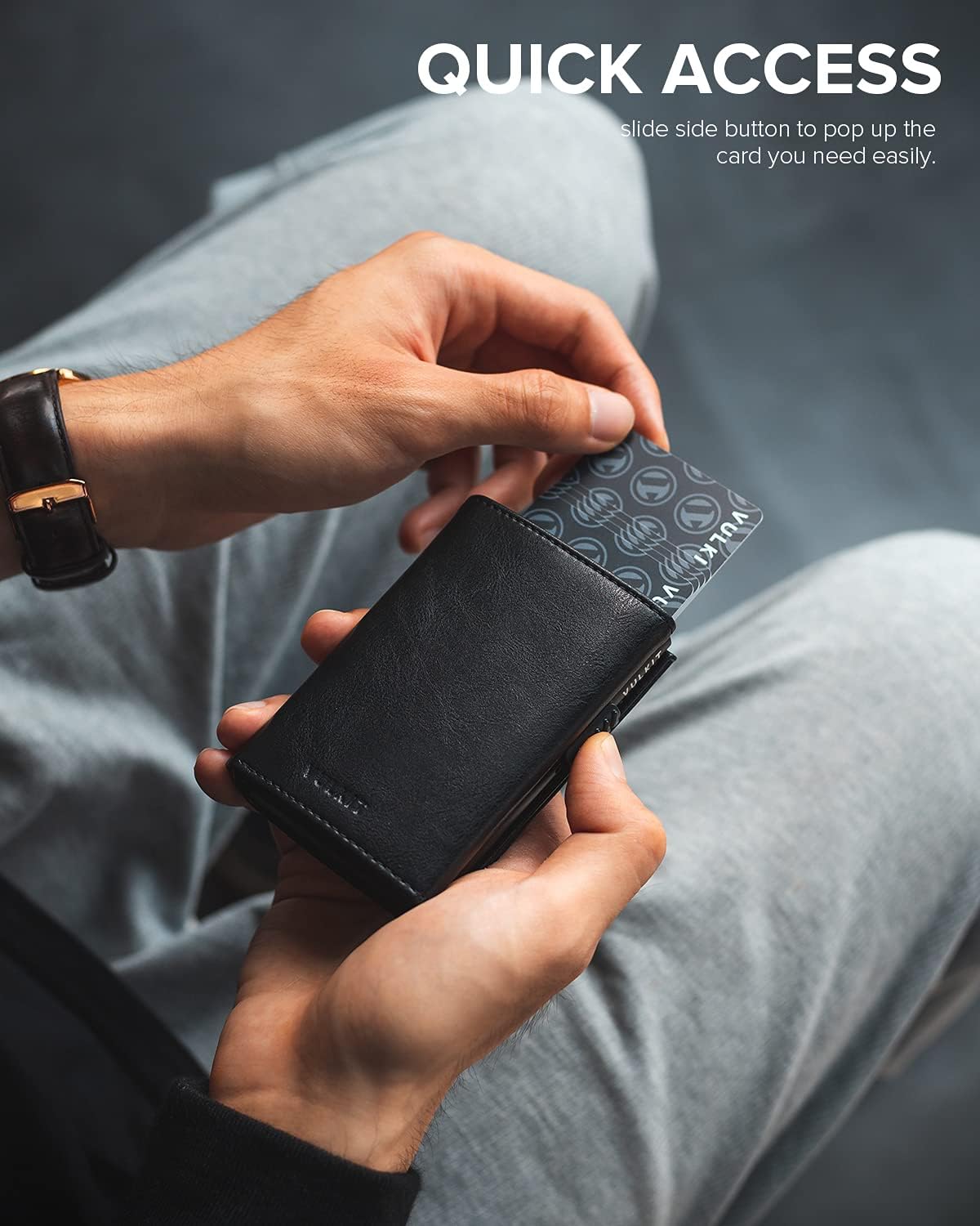 π RFID Wallet β Creditcardhouder met Pop-up Mechanisme & Echt Leer