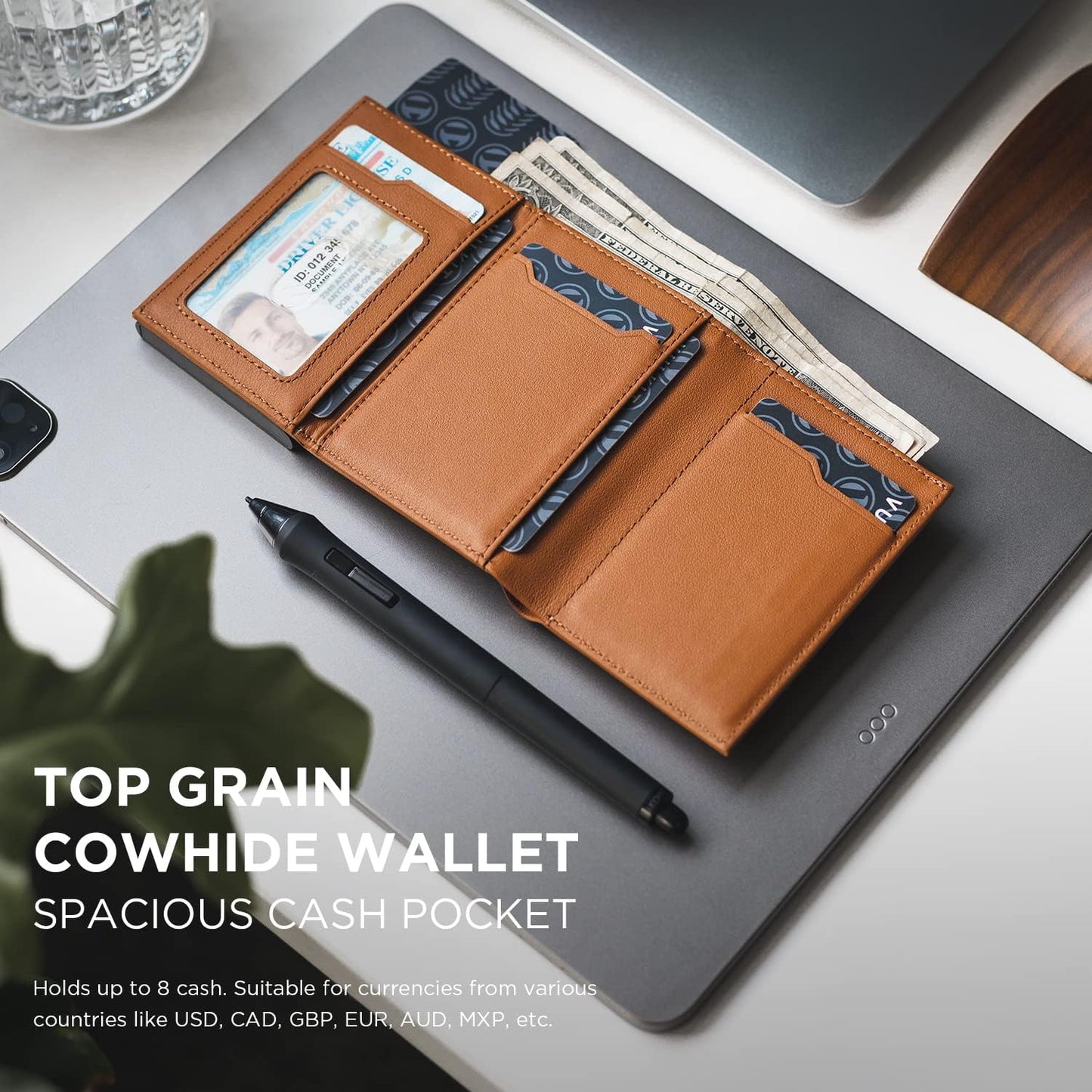 π RFID Wallet β Creditcardhouder met Pop-up Mechanisme & Echt Leer