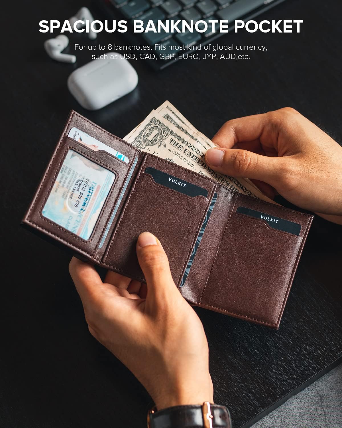 π RFID Wallet β Creditcardhouder met Pop-up Mechanisme & Echt Leer