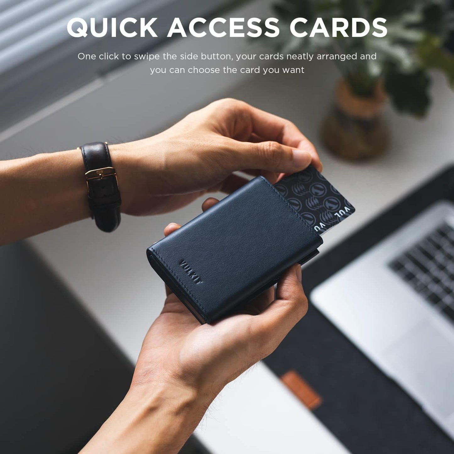 π RFID Wallet β Creditcardhouder met Pop-up Mechanisme & Echt Leer