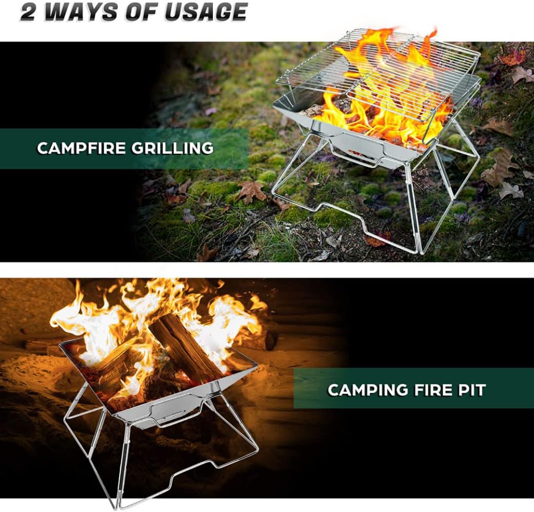 Opvouwbare Camping Vuurkorf Heavy Duty