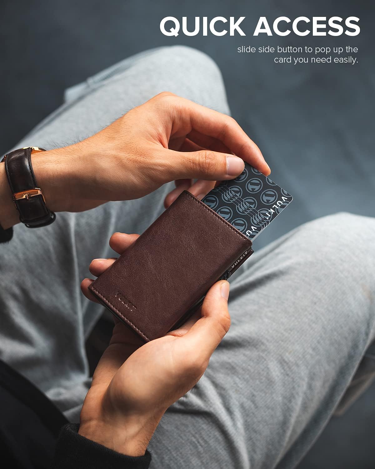 π RFID Wallet β Creditcardhouder met Pop-up Mechanisme & Echt Leer