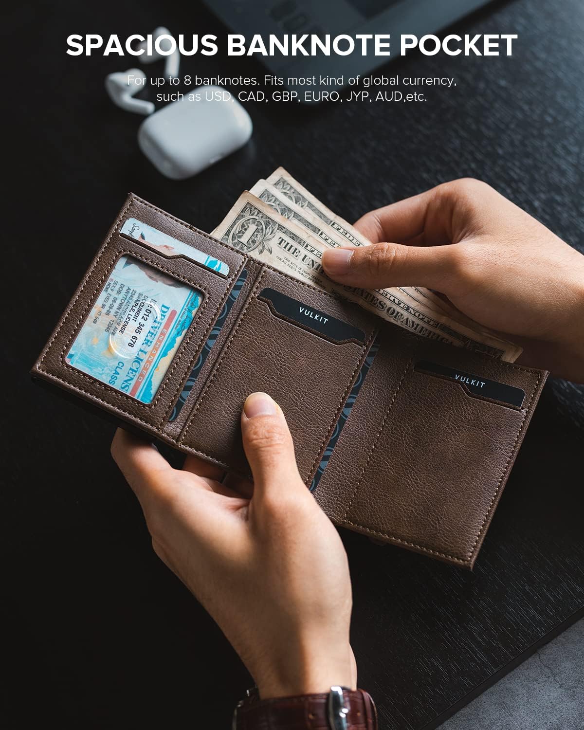 π RFID Wallet β Creditcardhouder met Pop-up Mechanisme & Echt Leer