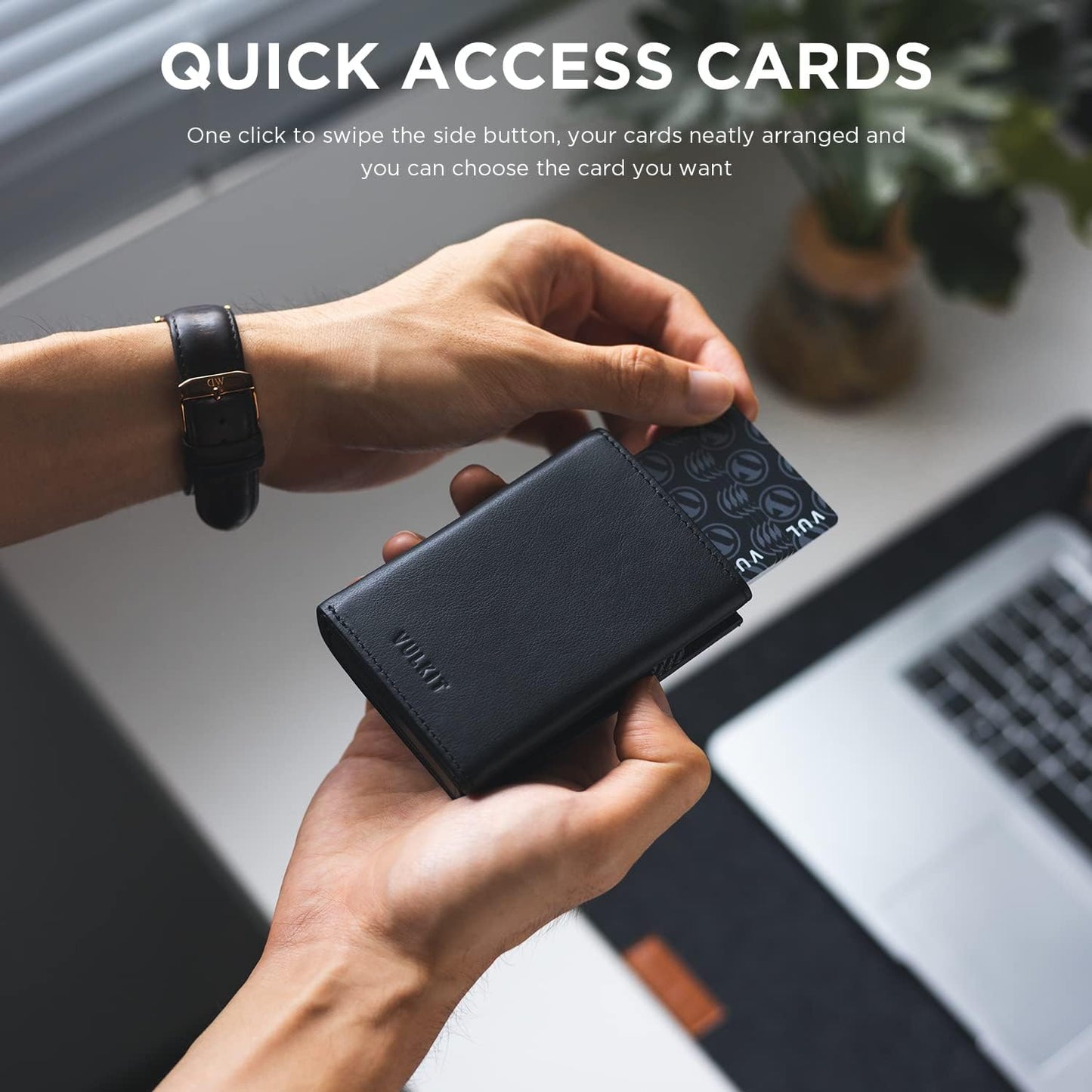 π RFID Wallet β Creditcardhouder met Pop-up Mechanisme & Echt Leer