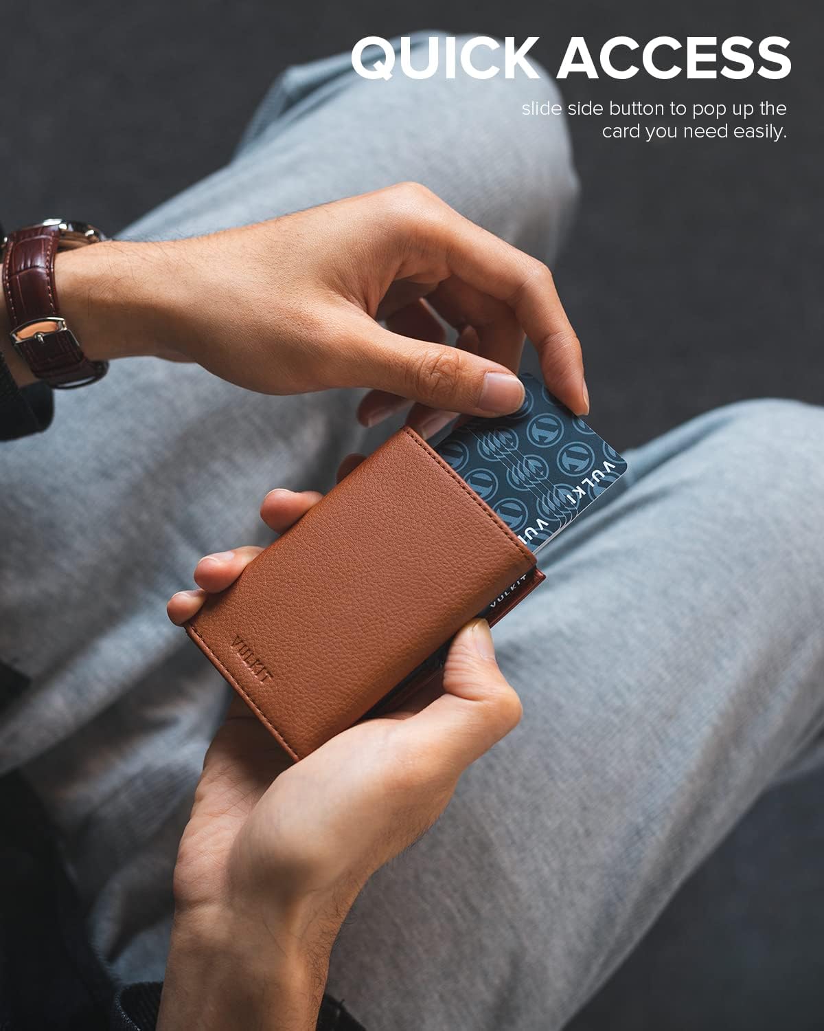 π RFID Wallet β Creditcardhouder met Pop-up Mechanisme & Echt Leer
