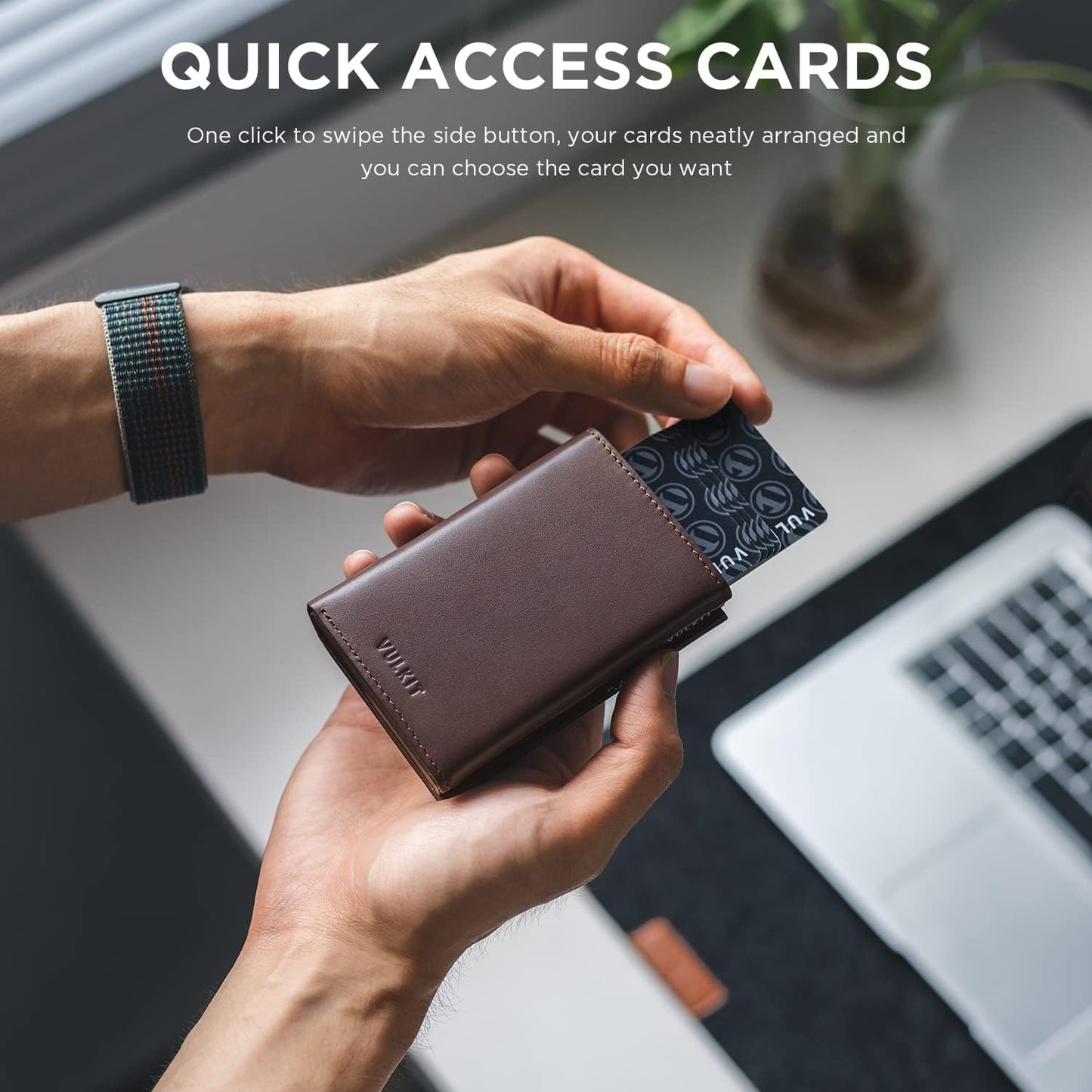 π RFID Wallet β Creditcardhouder met Pop-up Mechanisme & Echt Leer