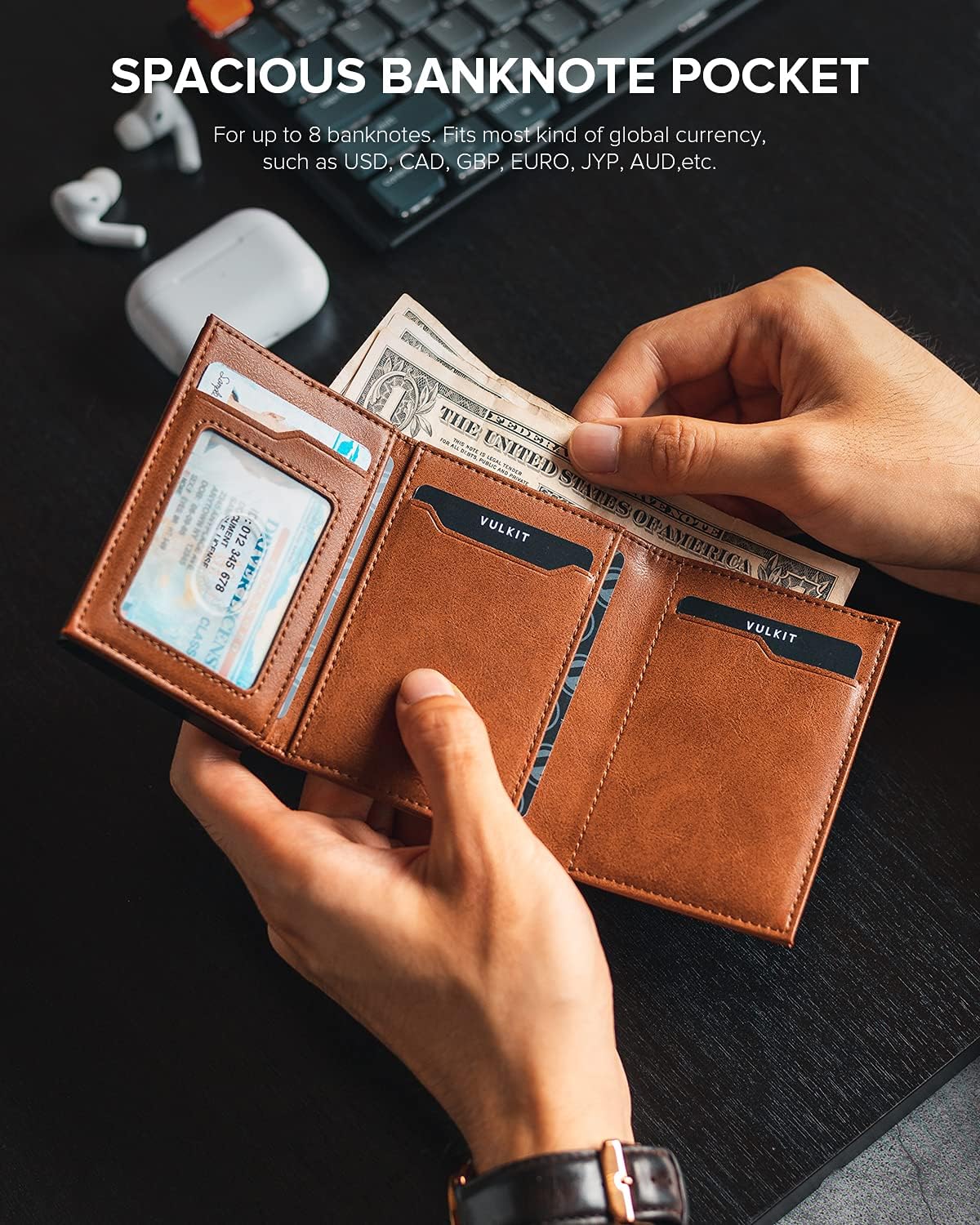 π RFID Wallet β Creditcardhouder met Pop-up Mechanisme & Echt Leer