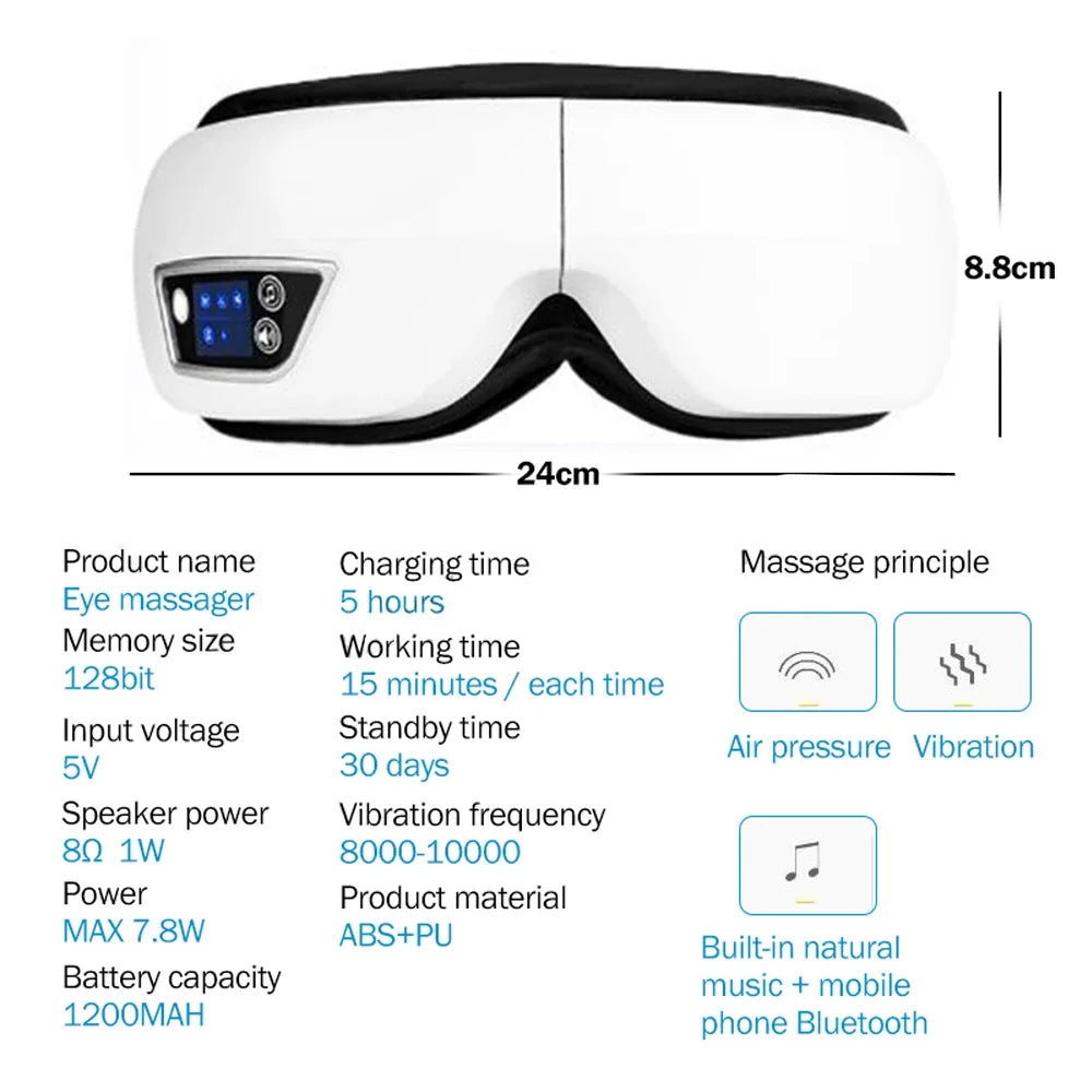 6D Eye Massager – Ontspanning & Ooggezondheid met Muziek