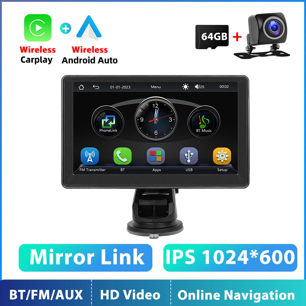 7 inch Car Multimedia Systeem met Camera
