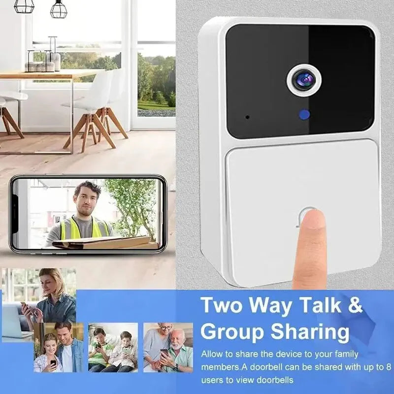 Slimme Videodeurbel – 1080p HD met Oplaadbare Batterij & WiFi App