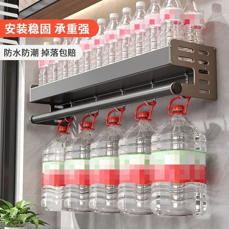 Premium Wandorganizer voor Keuken – 30-40-50cm Kruidenrek met Haken en Houder