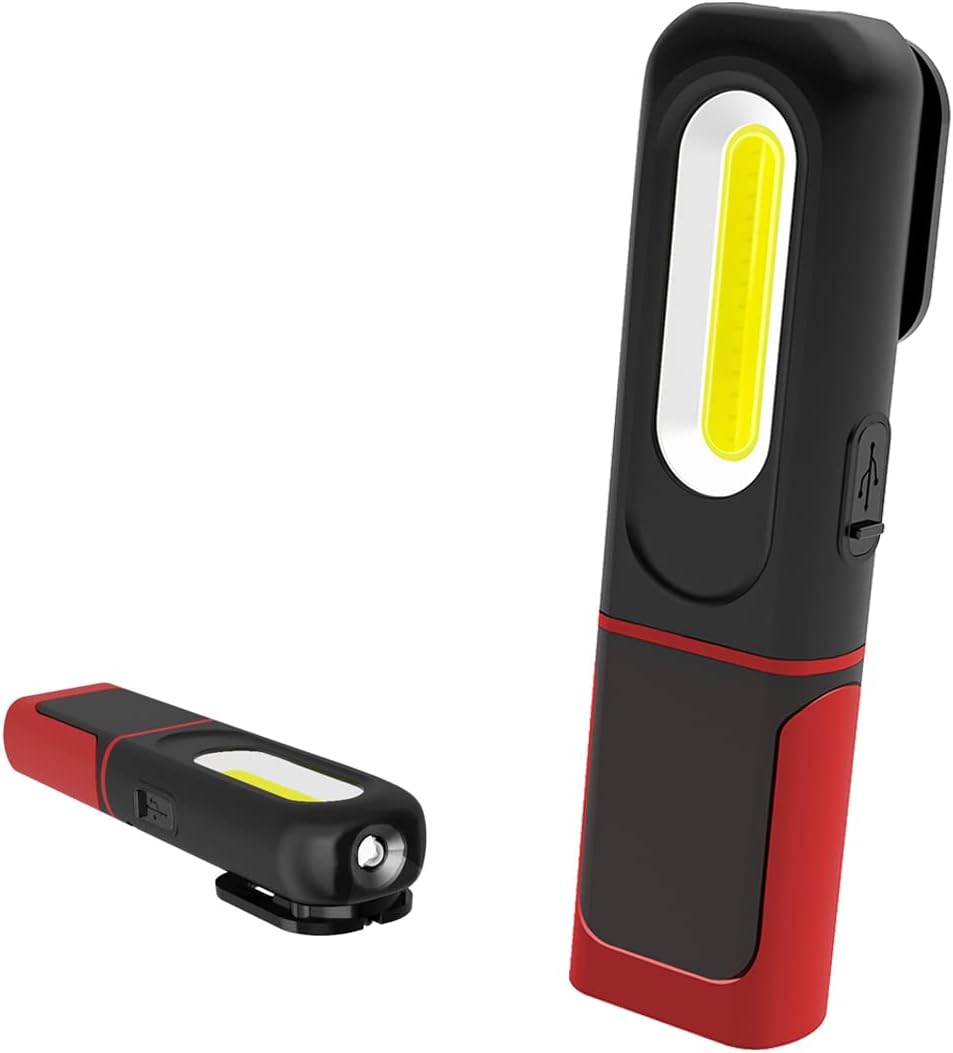 Oplaadbare LED Werklamp – Inspectielamp 2-in-1 met Magnetische Voet & Haak