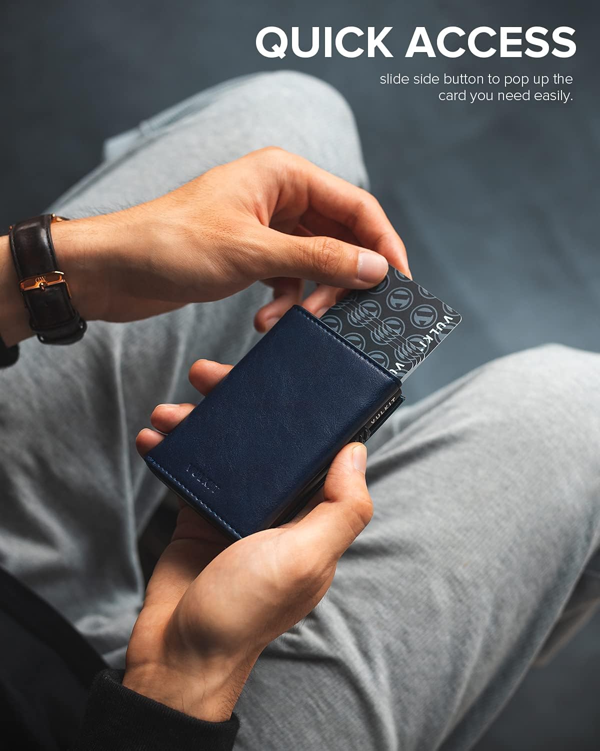 👛 RFID Wallet – Creditcardhouder met Pop-up Mechanisme & Echt Leer