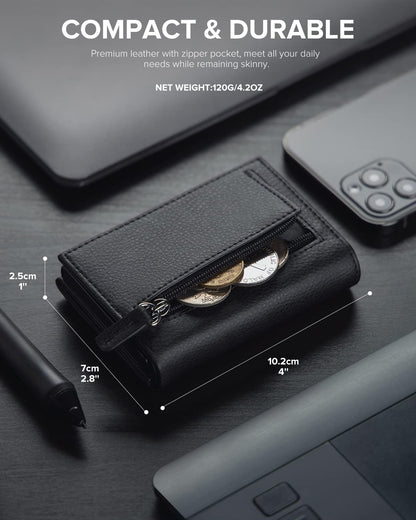 👛 RFID Wallet – Creditcardhouder met Pop-up Mechanisme & Echt Leer