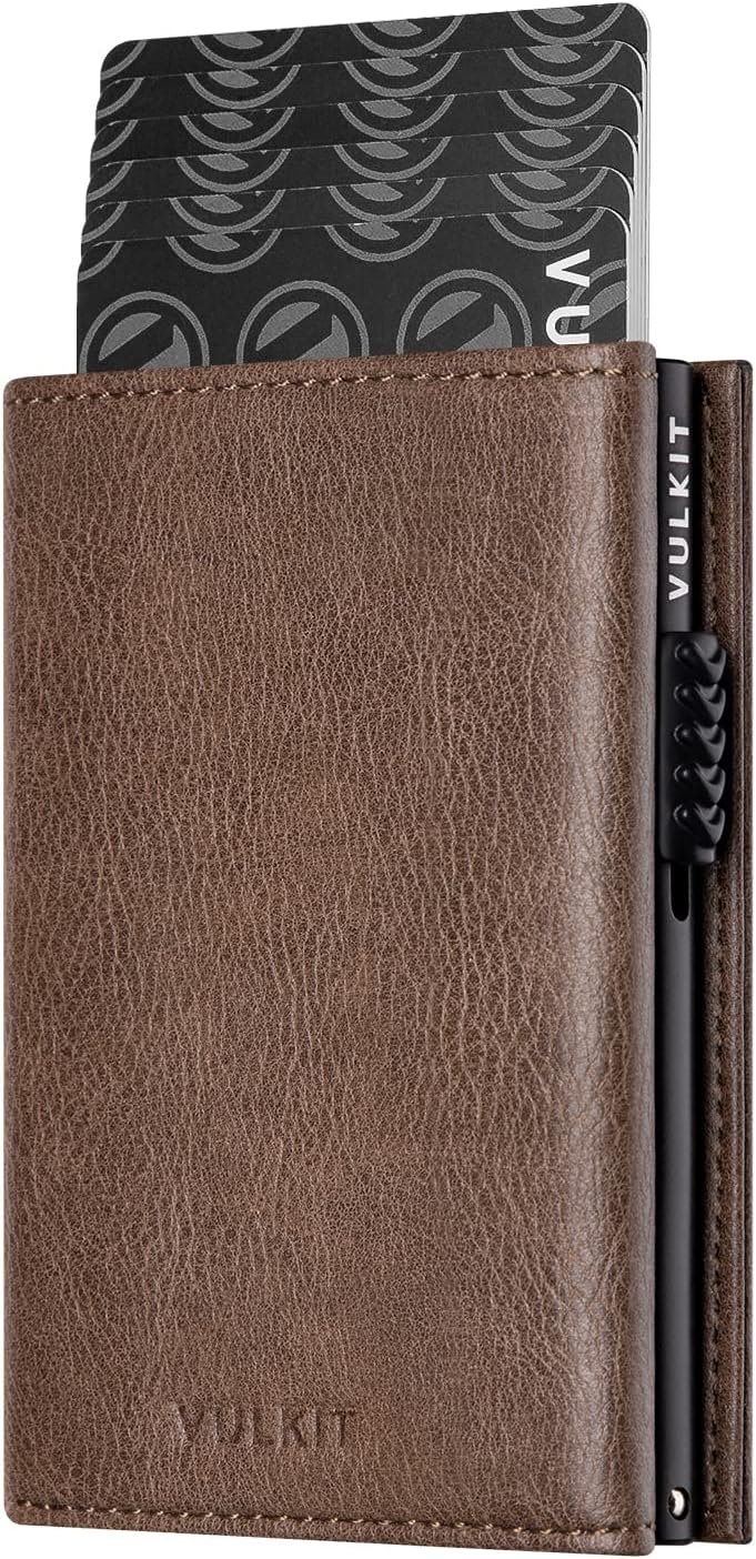 👛 RFID Wallet – Creditcardhouder met Pop-up Mechanisme & Echt Leer