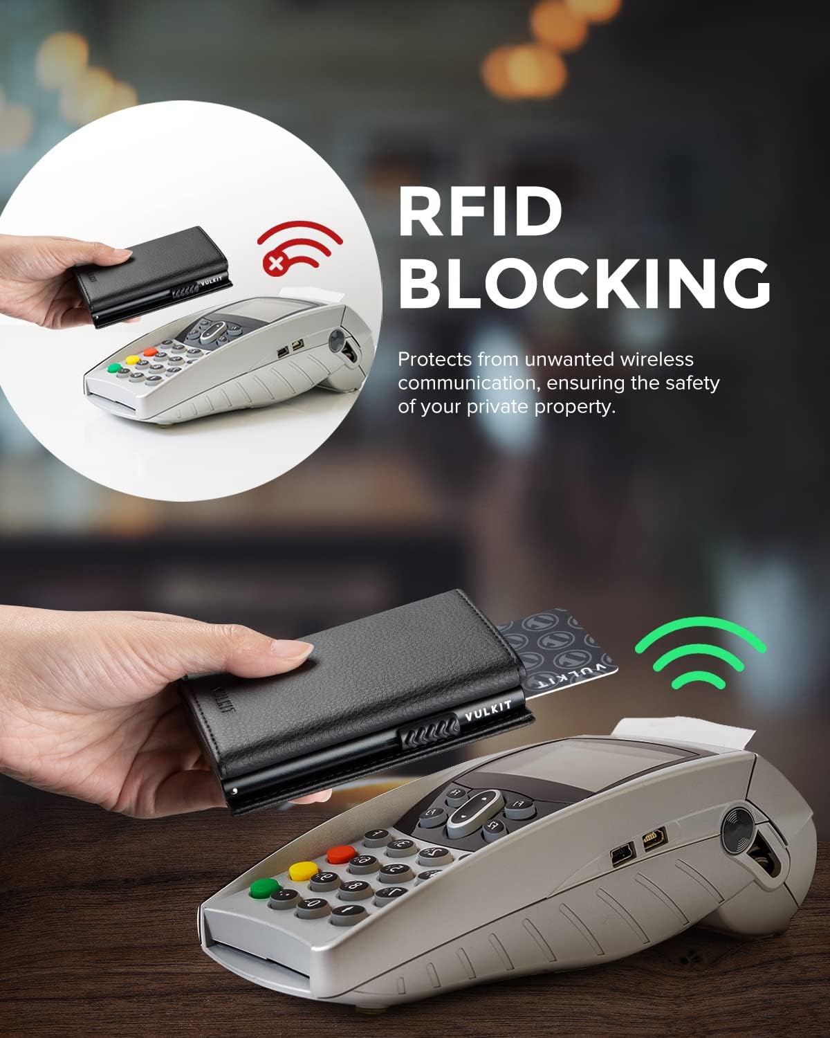 👛 RFID Wallet – Creditcardhouder met Pop-up Mechanisme & Echt Leer