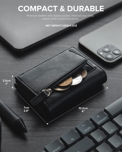 👛 RFID Wallet – Creditcardhouder met Pop-up Mechanisme & Echt Leer