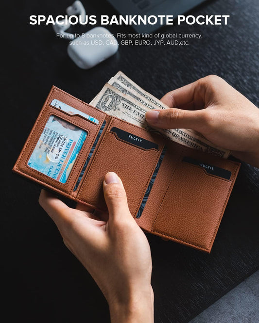 👛 RFID Wallet – Creditcardhouder met Pop-up Mechanisme & Echt Leer