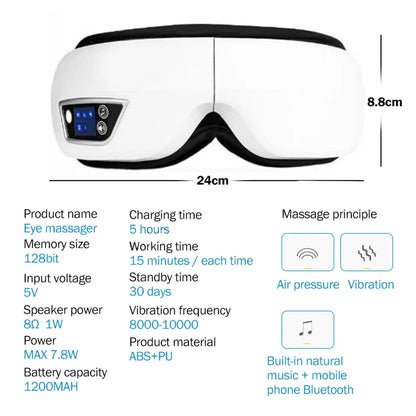 6D Eye Massager – Ontspanning & Ooggezondheid met Muziek