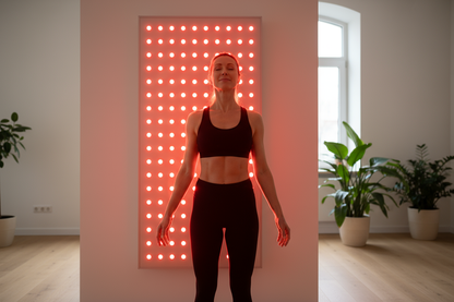 Sportvrouw gebruikt PRO-6000-FS7 roodlicht paneel
